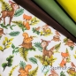 Preview: Baumwolle Waldtiere Grün-Braun